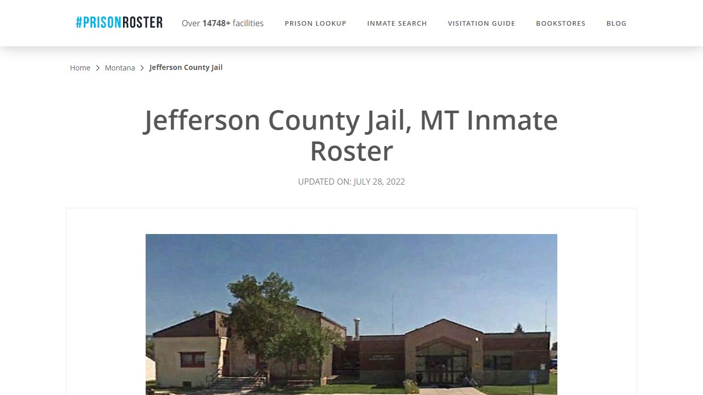 Jefferson County Jail, MT Inmate Roster